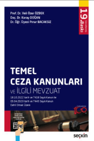 Temel Ceza Kanunları ve İlgili Mevzuat Veli Özer Özbek