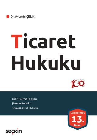 Ticaret Hukuku Aytekin Çelik