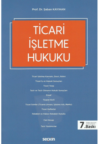 Ticari İşletme Hukuku Şaban Kayıhan