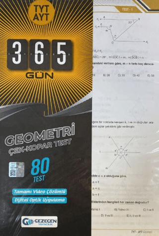 TYT-AYT 365 Gün Geometri 80 Yaprak Test Kolektif