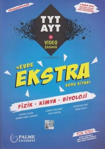 TYT-AYT Fizik - Kimya - Biyoloji Evde Ekstra Soru Kitabı Kezban Şahin