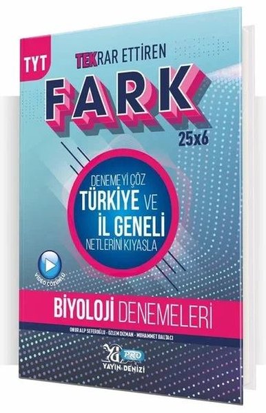 TYT Biyoloji Fark 25x6 Tekrar Ettiren Deneme Kolektif