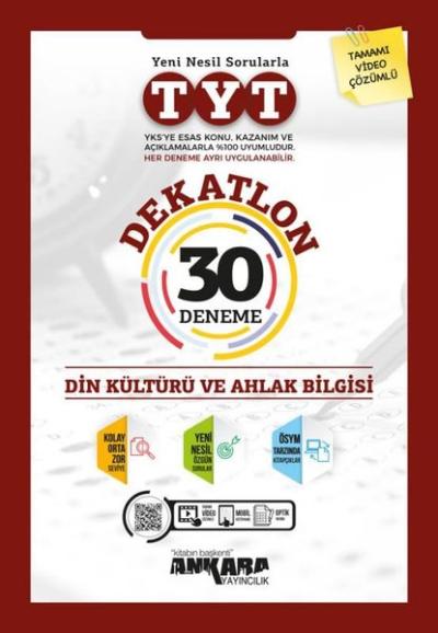 TYT Din Kültürü Ve Ahlak Bilgisi Dekatlon 30 Deneme Zekeriya Ceylan