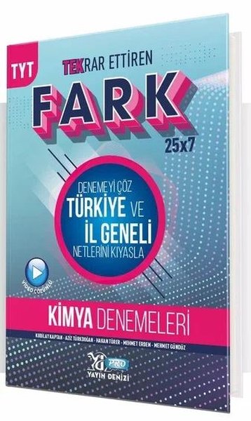 TYT Kimya Fark 25x7 Tekrar Ettiren Deneme Kolektif