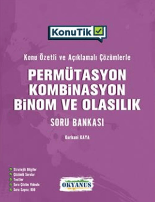 TYT KonuTik Permütasyon, Kombinasyon, Binom Ve Olasılık Soru Bankası K