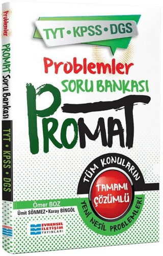 TYT-KPSS-DGS Promat Problemler Soru Bankası Ümit Sönmez