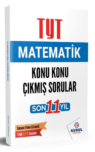 TYT Matematik Son 11 Yıl Konu Konu Çıkmış Sorular ve Video Çözümleri K