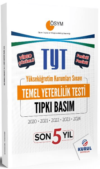 TYT Son Yıl Tıpkı Basım Çıkmış Sorular ve Video Çözümleri Kolektif