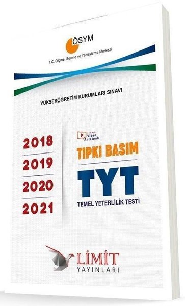 TYT Tıpkı Basım Çıkmış Sorular 2018-2019-2020-2021 Kolektif