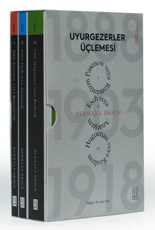 Uyurgezerler Üçlemesi Seti - 3 Kitap Takım - Kutulu Hermann Broch