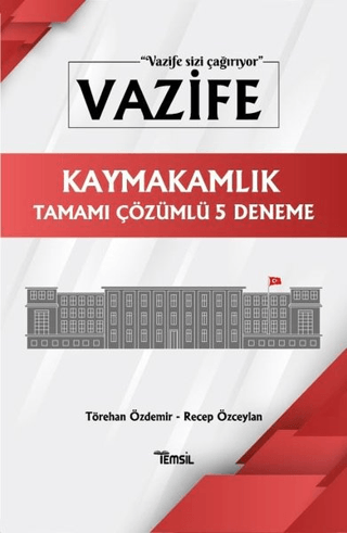 Vazife Kaymakamlık Tamamı Çözümlü 5 Deneme Törehan Özdemir