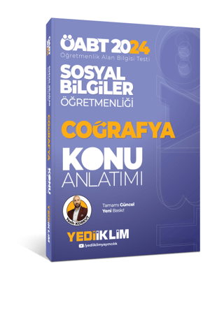 Yediiklim 2024 ÖABT Sosyal Bilgiler Öğretmenliği Coğrafya Konu Anlatım