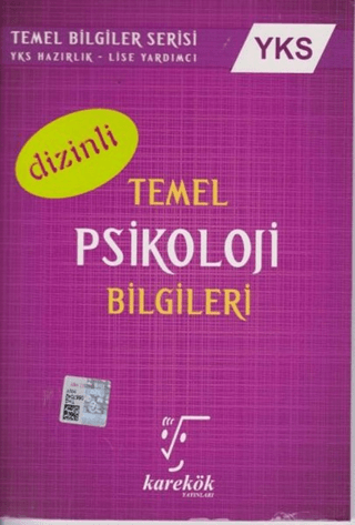 2018 YKS Temel Psikoloji Bilgileri Dizinli Ahmet Sezgin